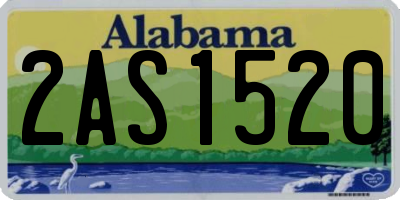 AL license plate 2AS1520