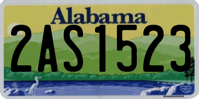 AL license plate 2AS1523