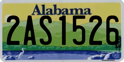 AL license plate 2AS1526