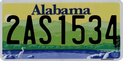 AL license plate 2AS1534