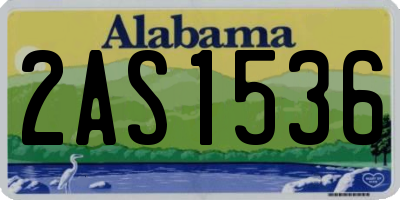 AL license plate 2AS1536