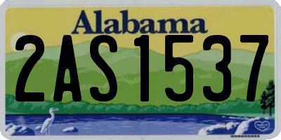 AL license plate 2AS1537