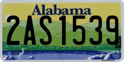 AL license plate 2AS1539