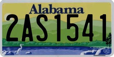 AL license plate 2AS1541