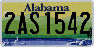 AL license plate 2AS1542