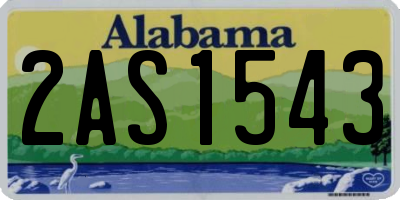 AL license plate 2AS1543