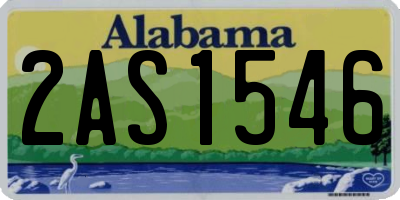 AL license plate 2AS1546