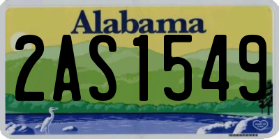 AL license plate 2AS1549