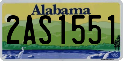 AL license plate 2AS1551