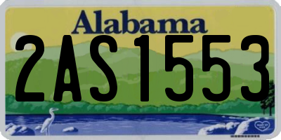 AL license plate 2AS1553