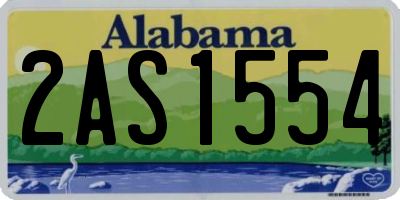AL license plate 2AS1554