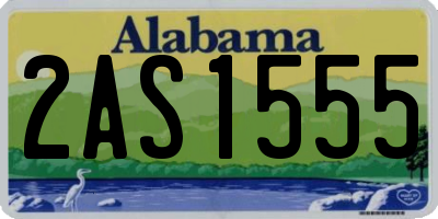 AL license plate 2AS1555