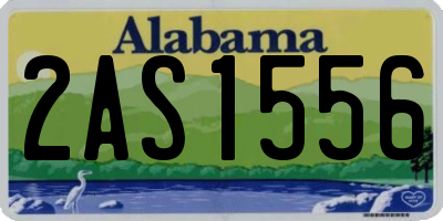 AL license plate 2AS1556