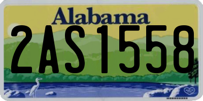 AL license plate 2AS1558