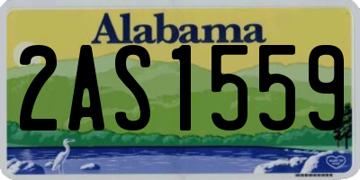 AL license plate 2AS1559