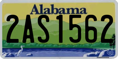 AL license plate 2AS1562
