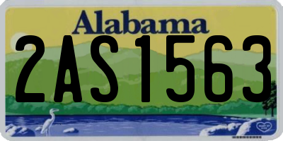 AL license plate 2AS1563