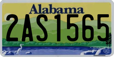 AL license plate 2AS1565