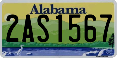 AL license plate 2AS1567