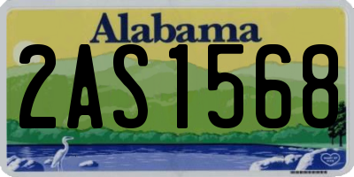 AL license plate 2AS1568