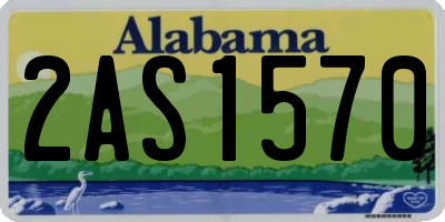AL license plate 2AS1570
