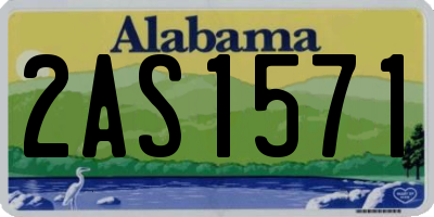 AL license plate 2AS1571