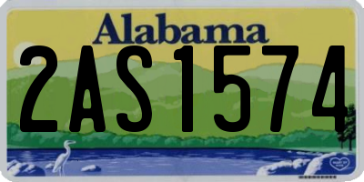AL license plate 2AS1574