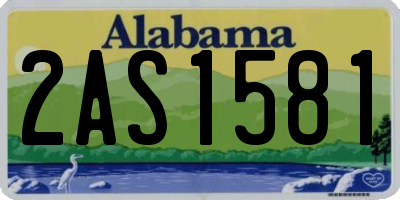 AL license plate 2AS1581