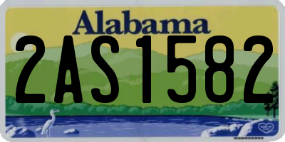 AL license plate 2AS1582