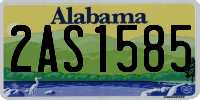 AL license plate 2AS1585