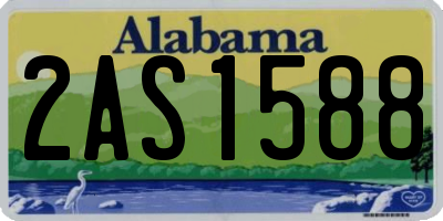 AL license plate 2AS1588