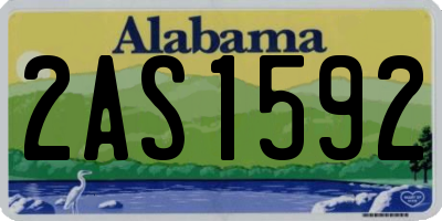 AL license plate 2AS1592