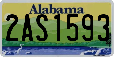 AL license plate 2AS1593