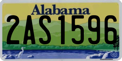 AL license plate 2AS1596