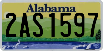 AL license plate 2AS1597