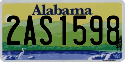 AL license plate 2AS1598