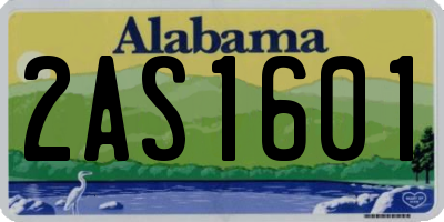 AL license plate 2AS1601