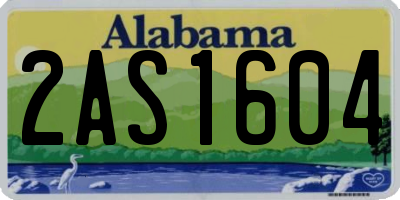 AL license plate 2AS1604