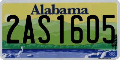 AL license plate 2AS1605