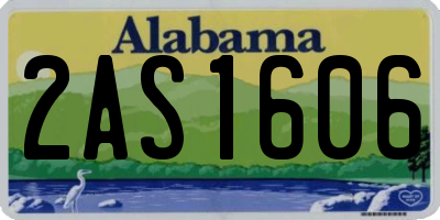 AL license plate 2AS1606