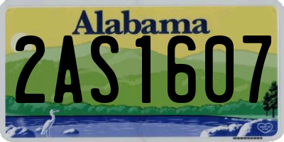 AL license plate 2AS1607