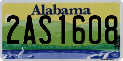 AL license plate 2AS1608
