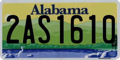 AL license plate 2AS1610