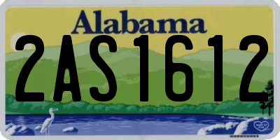 AL license plate 2AS1612