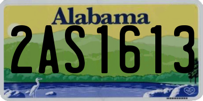 AL license plate 2AS1613