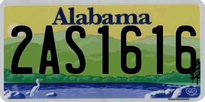 AL license plate 2AS1616