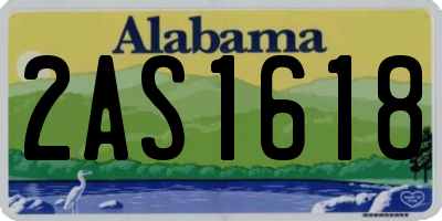 AL license plate 2AS1618