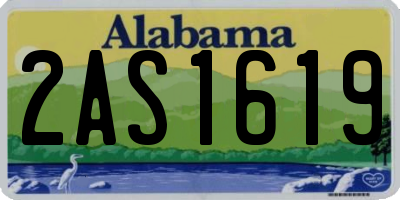 AL license plate 2AS1619
