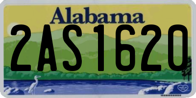 AL license plate 2AS1620