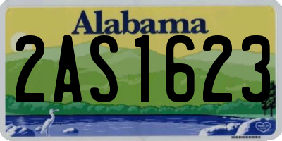 AL license plate 2AS1623